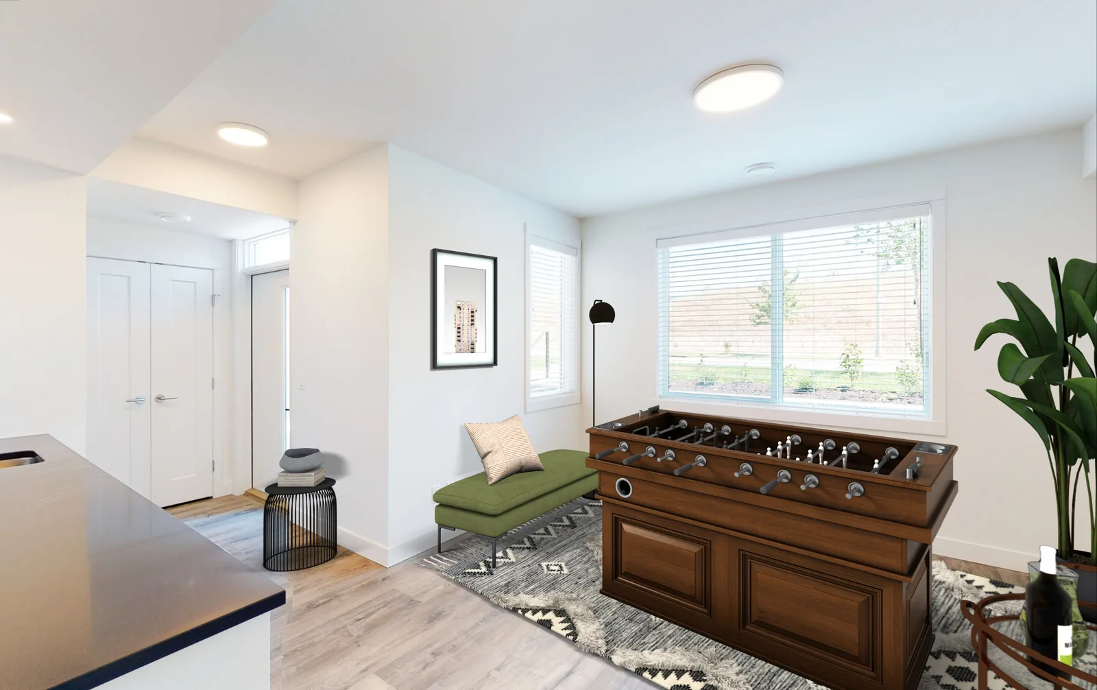 An Academy Ridge lock-off flex room furnished as a games room, first view