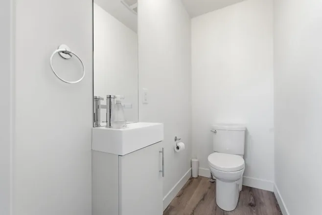 Half bath in the Alpha show home