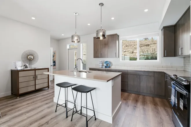 Modern kitchen in the Alpha show home