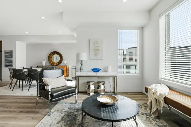 Living area in the Alpha show home