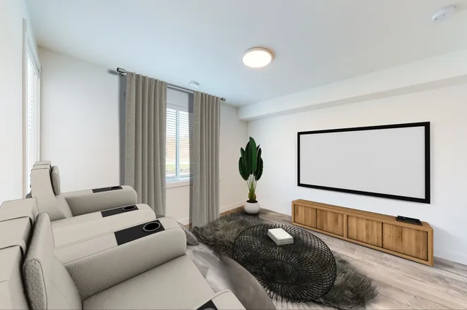 A lock-off flex room, furnished